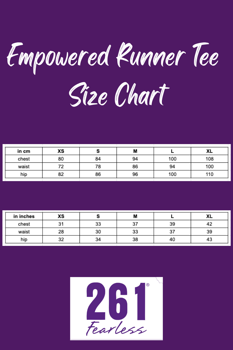 Sizing chart for t shirt